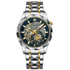 Men's Business Simple Stainless Steel Band Quartz Waterproof Round Dial Watch