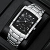 Men's Business Square Alloy Band Quartz Watch