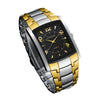 Men's Business Square Alloy Band Quartz Watch