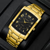 Men's Business Square Alloy Band Quartz Watch