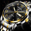 Men's Business Style Alloy And Stainless Steel Round Dial Wrist Watch With Automatic Movement And Luminous Feature