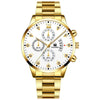 Men's Business Style Alloy Band Round Dial Quartz Watch With Scale Display