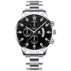 Men's Business Style Alloy Band Round Dial Quartz Watch With Scale Display