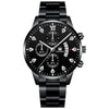 Men's Business Style Alloy Band Round Dial Quartz Watch With Scale Display