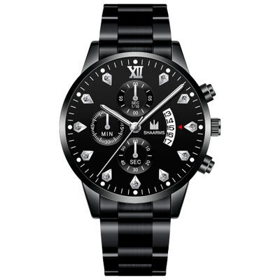 Men's Business Style Alloy Band Round Dial Quartz Watch With Scale Display