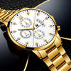 Men's Business Style Alloy Band Round Dial Quartz Watch With Scale Display