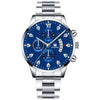 Men's Business Style Alloy Band Round Dial Quartz Watch With Scale Display
