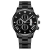 Men's Business Style Alloy Belt Quartz Watch With Round Dial