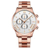 Men's Business Style Alloy Belt Quartz Watch With Round Dial