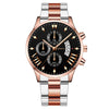 Men's Business Style Alloy Belt Quartz Watch With Round Dial