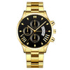 Men's Business Style Alloy Belt Quartz Watch With Round Dial