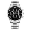 Men's Business Style Alloy Belt Quartz Watch With Round Dial