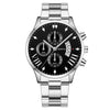 Men's Business Style Alloy Belt Quartz Watch With Round Dial