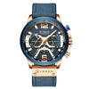 Men's Business Style Alloy Case Genuine Leather Strap Round Dial Watch