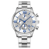 Men's Business Style Alloy Case Metal Strap Round Dial Watch