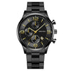 Men's Business Style Alloy Case Metal Strap Round Dial Watch