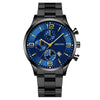 Men's Business Style Alloy Case Metal Strap Round Dial Watch