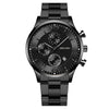 Men's Business Style Alloy Case Metal Strap Round Dial Watch