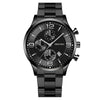 Men's Business Style Alloy Case Metal Strap Round Dial Watch