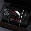 Men's Business Style Alloy Case Mineral Reinforced Glass Mirror Canvas Quartz Bracelet Watch With Single Calendar And Spiral Crown