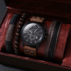 Men's Business Style Alloy Case Mineral Reinforced Glass Mirror Canvas Quartz Bracelet Watch With Single Calendar And Spiral Crown
