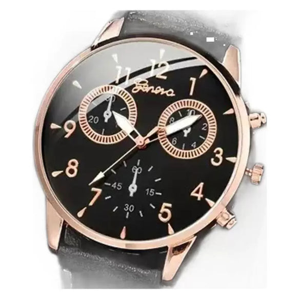 Men's Business Style Alloy Case Mineral Reinforced Glass Mirror Canvas Quartz Bracelet Watch With Single Calendar And Spiral Crown