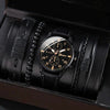 Men's Business Style Alloy Case Mineral Reinforced Glass Mirror Canvas Quartz Bracelet Watch With Single Calendar And Spiral Crown