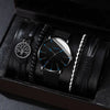 Men's Business Style Alloy Case Mineral Reinforced Glass Mirror Canvas Quartz Bracelet Watch With Single Calendar And Spiral Crown