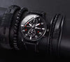 Men's Business Style Alloy Case Mineral Reinforced Glass Mirror Stainless Steel Buckle Imitation Leather Strap Round Dial Quartz Watch