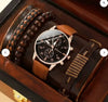 Men's Business Style Alloy Case Mineral Reinforced Glass Mirror Stainless Steel Buckle Imitation Leather Strap Round Dial Quartz Watch