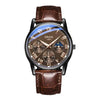 Men's Business Style Alloy Case Mineral Strengthened Glass Mirror Waterproof Quartz Watch