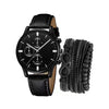 Men's Business Style Alloy Case Pu Strap Round Dial Wrist Watch
