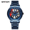 Men's Business Style Alloy Case Quartz Watch With Mesh Or Steel Belt Round Dial Waterproof