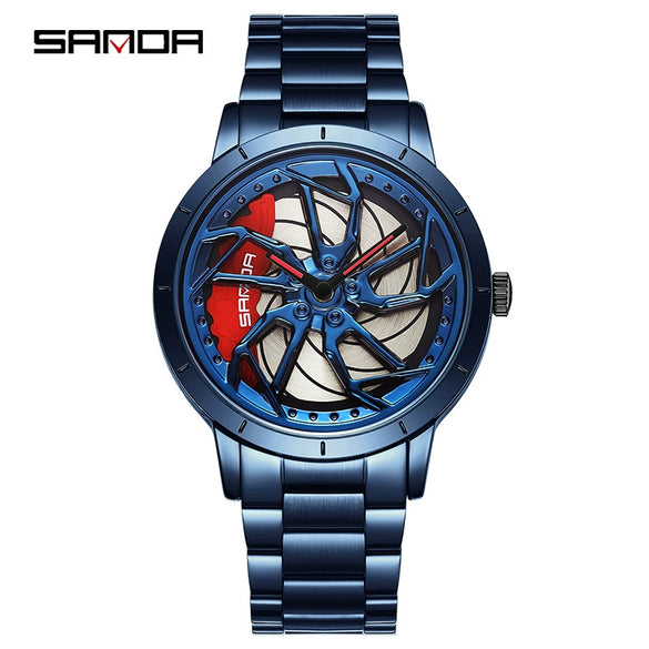 Men's Business Style Alloy Case Quartz Watch With Mesh Or Steel Belt Round Dial Waterproof
