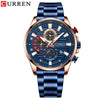 Men's Business Style Alloy Case Stainless Steel Band Round Dial Quartz Watch