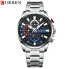 Men's Business Style Alloy Case Stainless Steel Band Round Dial Quartz Watch