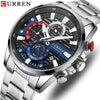 Men's Business Style Alloy Case Stainless Steel Band Round Dial Quartz Watch