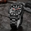 Men's Business Style Alloy Case Stainless Steel Strap Quartz Watch With Round Dial