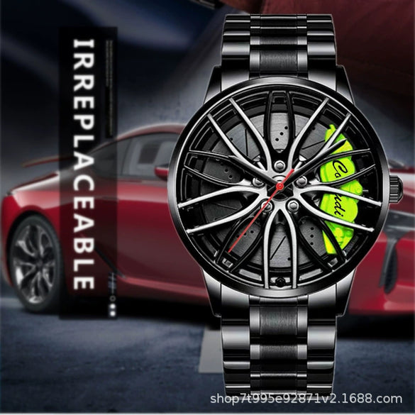 Men's Business Style Alloy Case Stainless Steel Strap Round Dial Waterproof Watch With Fully Automatic Movement