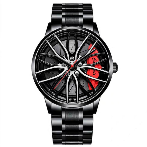 Men's Business Style Alloy Case Stainless Steel Strap Round Dial Waterproof Watch With Fully Automatic Movement