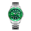 Men's Business Style Automatic Movement Stainless Steel Belt Waterproof Luminous Calendar Round Watch