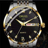 Men's Business Style Automatic Movement Watch Steel Case And Strap Round Dial Luminous Waterproof