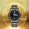 Men's Business Style Automatic Movement Watch Steel Case And Strap Round Dial Luminous Waterproof