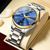 Men's Business Style Automatic Movement Watch Steel Case And Strap Round Dial Luminous Waterproof