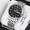 Men's Business Style Automatic Movement Watch Steel Case And Strap Round Dial Luminous Waterproof