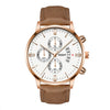 Men's Business Style Belt Calendar Watch With Imitation Leather Strap Alloy Case And Round Dial