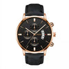 Men's Business Style Belt Calendar Watch With Imitation Leather Strap Alloy Case And Round Dial