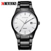 Men's Business Style Fashion Quartz Watch With Alloy Case Stainless Steel Band And Round Dial