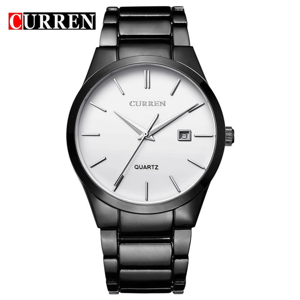 Men's Business Style Fashion Quartz Watch With Alloy Case Stainless Steel Band And Round Dial
