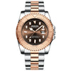 Men's Business Style Metal And Stainless Steel Luminous Waterproof Round Dial Sports Watch